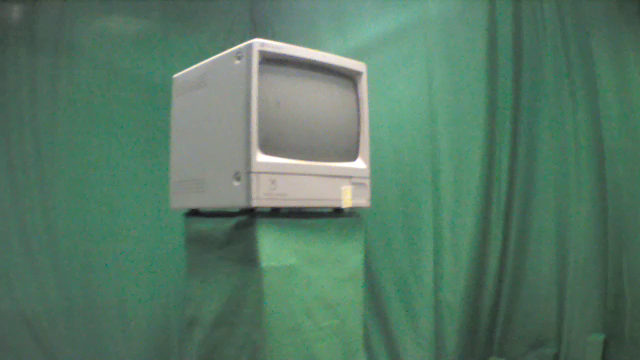 black and white crt monitor